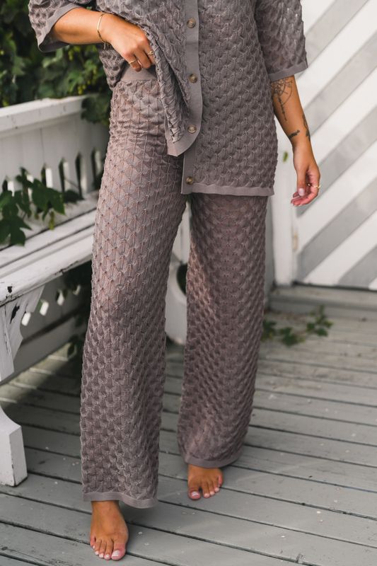 Alissa Knitted Pants Taupe 