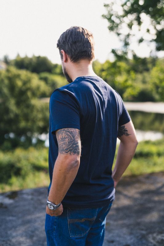 SS Patch Logo Tee Navy 