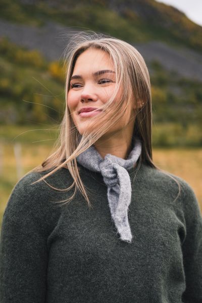 Hovedbilde Sanor Diamond Scarf 7355 Grey Melange 