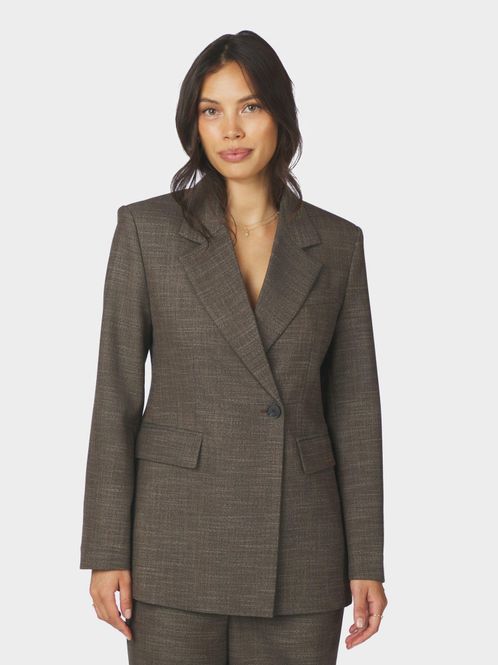 Hovedbilde Perine Structure Twill Blazer Dark Taupe 