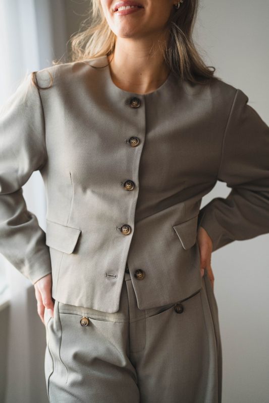 Aranti Structure Curve Jacket Warm Grey 