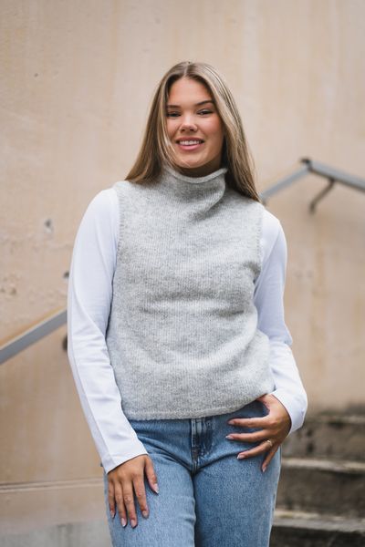 Hovedbilde Odelia Knit Top Light Grey 