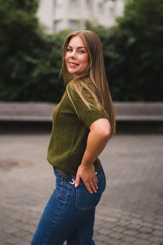 Johi SS Wool Blend Pullover Fir Green 
