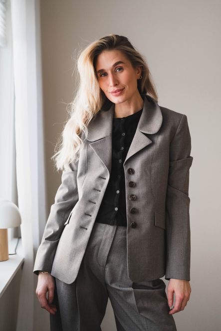Hovedbilde Adrienna Single-Breasted Blazer Brown Melange 