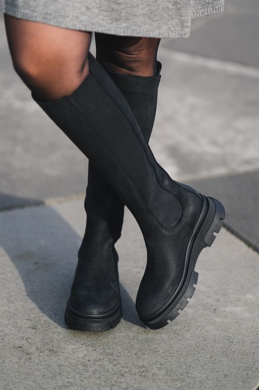 Slim High Boots New Black  