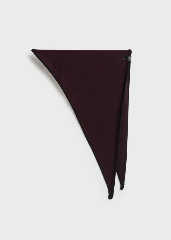 Mina Stitched Merino Scarf Burgundy 