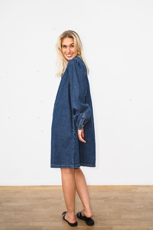 Elena Shirt Dress Mid Blue Wash 