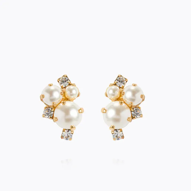 Hovedbilde Molly Earrings Gold Pearl/Crystal 