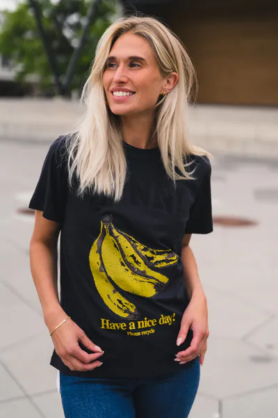 Hovedbilde Basic Cotton Jersey Banana Relaxed T-Shirt ...