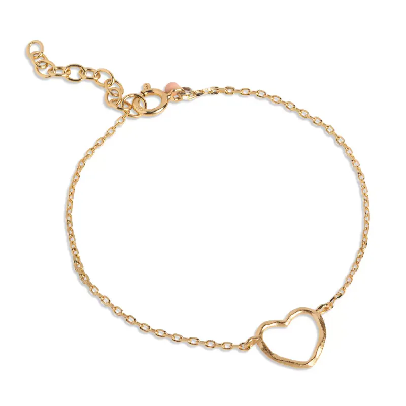 Organic Heart Bracelet Gold 