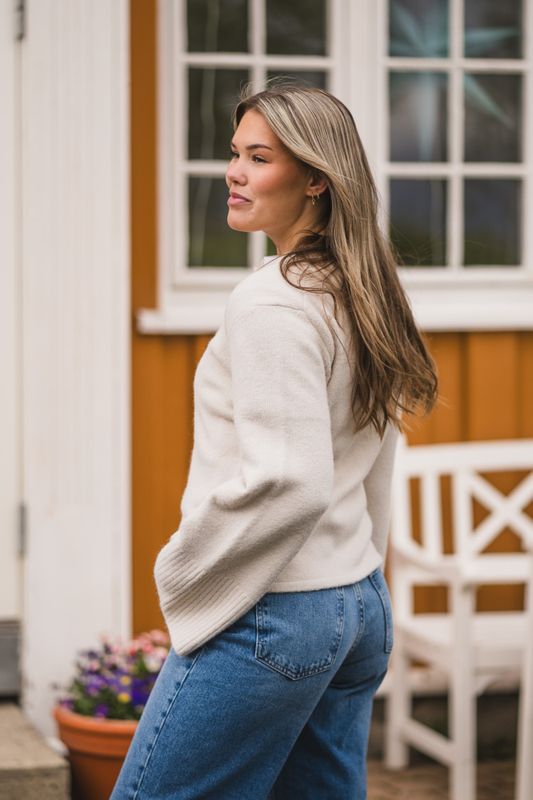 Mixie Knit Cardigan Ivory 