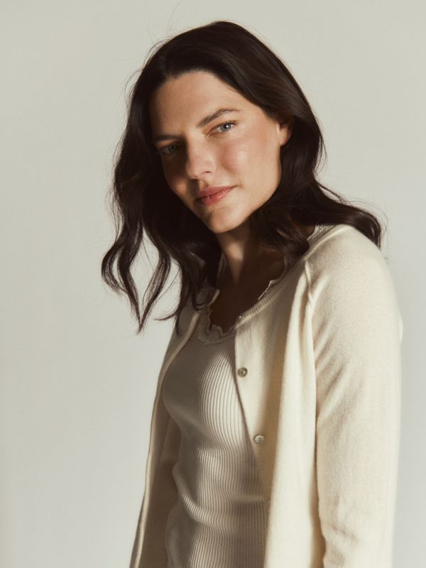 Laica LS O-Neck Raglan Cardigan Ivory 