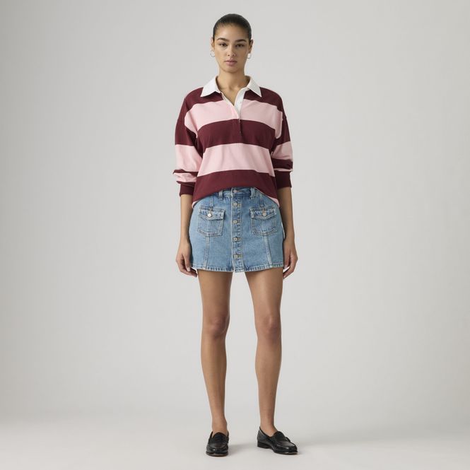 Hovedbilde Button Front Skort Indigo Worn In
