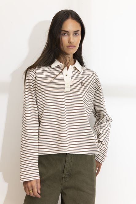 Hovedbilde Elmer Polo Shirt Brown Stripe