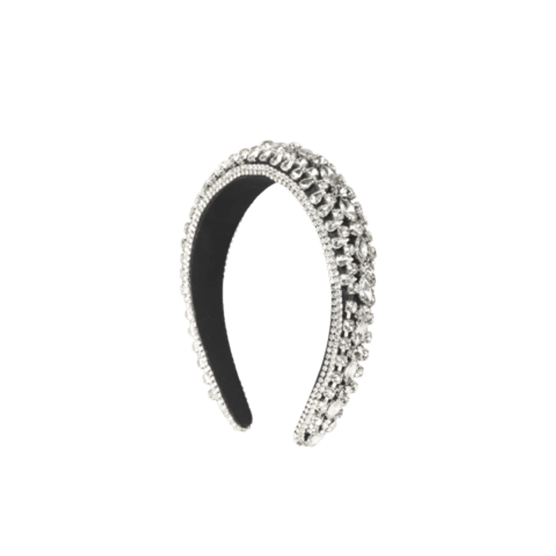 Day Crystal Hair Band Silver 