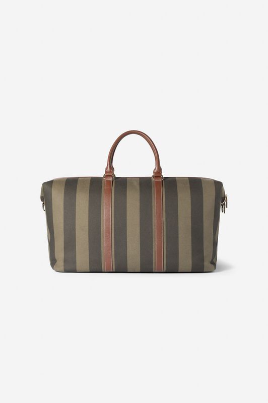 Marlowe Weekend Bag Green Stripe 