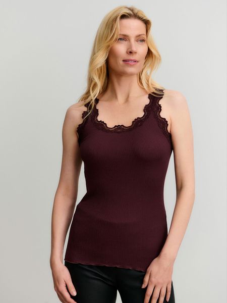 Hovedbilde Babette SL U-Neck Lace Top Fudge 