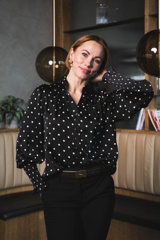 Camisa Dot Blouse Black 