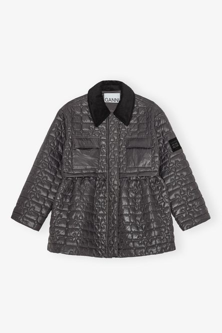Hovedbilde Shiny Quilt Midi Jacket W. Flare Phantom 
