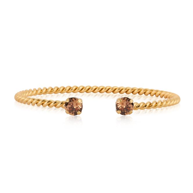 Hovedbilde Mini Twisted Bracelet Gold Light Smoked Topaz 