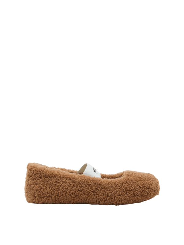Shearling Ballerina Cognac 