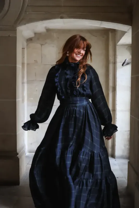 Check Showpiece Dress Green Check 