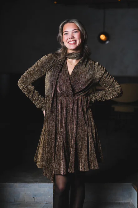 Hovedbilde Stardust Frill Dress Black & Gold 