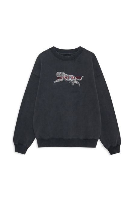 Hovedbilde Spencer Sweatshirt Leopard Washed Black 