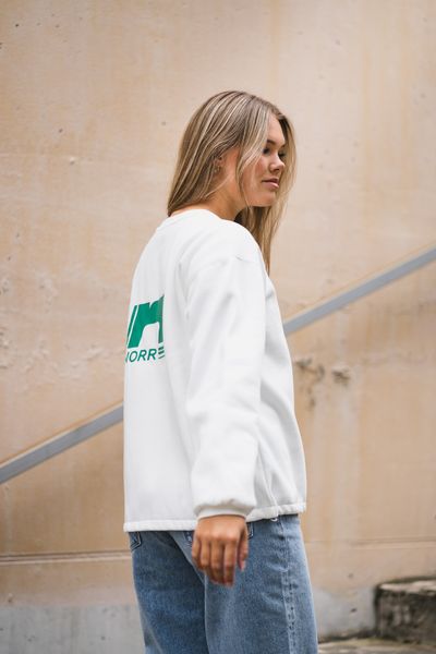 Hovedbilde Daphine Sweat Top White W. Green Print  