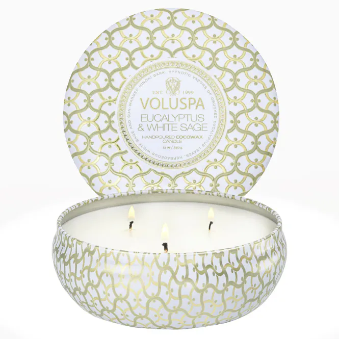Hovedbilde 3 Wick Tin Candle Eucalyptus & White Sage 