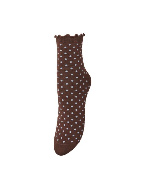 Hovedbilde Dotted Frilla Short Sock Chocolate Brown