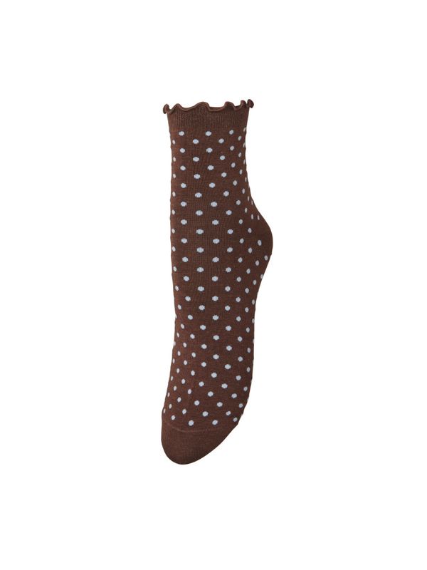 Dotted Frilla Short Sock Chocolate Brown