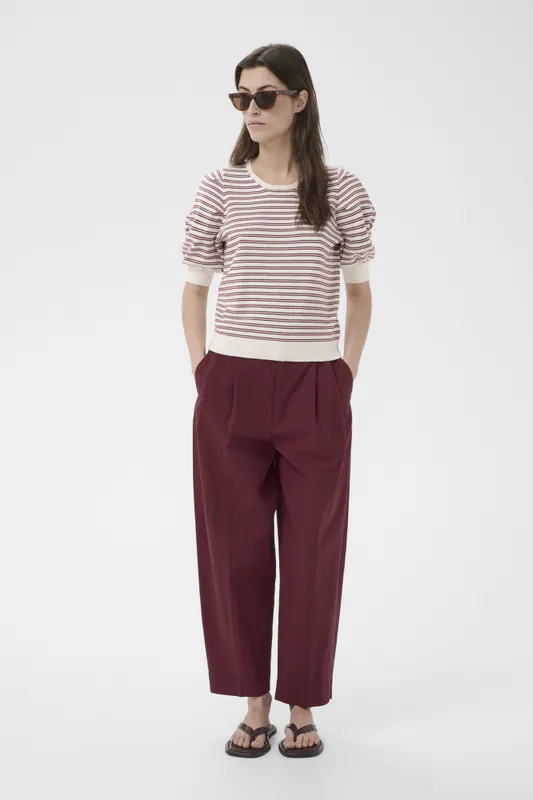 Varaian Pullover Burnt Russet Stripe 