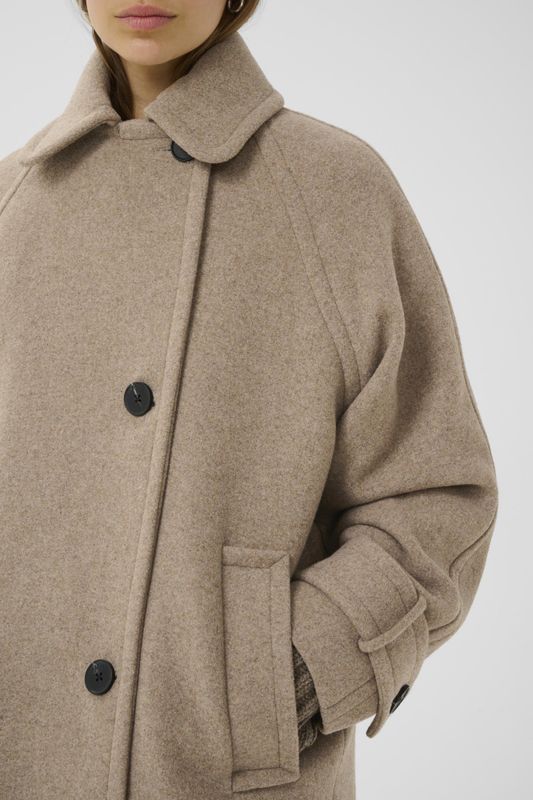 Thora Minona Coat R Sandy Grey Melange 