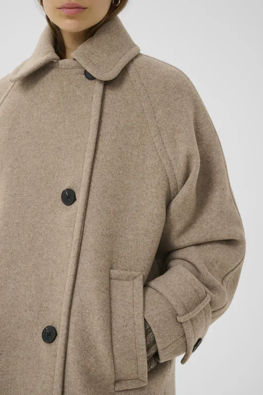 Thora Minona Coat R Sandy Grey Melange 