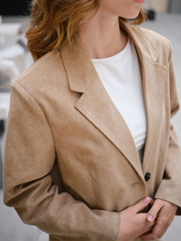 Namy Imitated Suede Blazer Sand 