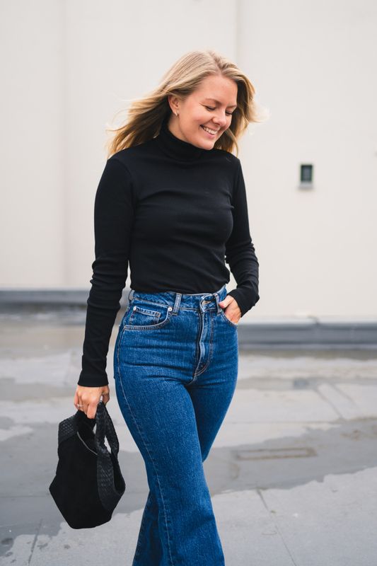 Petra Rib Turtleneck Black 