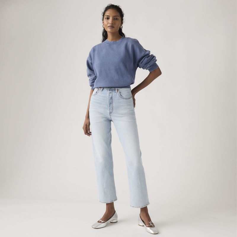 Ribcage Straight Ankle Light Indigo Filter Her