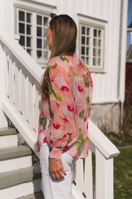 Organza Blouse Rosette 