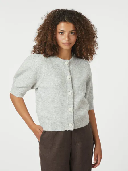 Hovedbilde Trudy Deco Knit Cardigan Light Grey Melange 