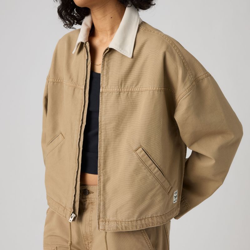 Loose Workwear Jacket Canvas Kelp
