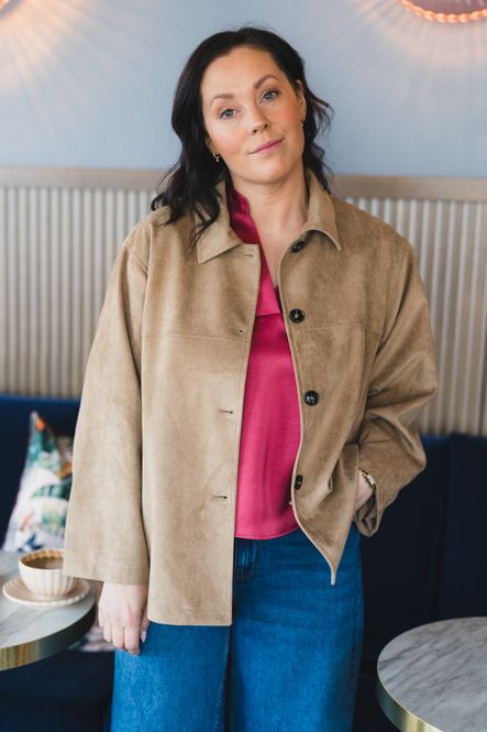 Hovedbilde Ravina Faux Suede Jacket Sand 