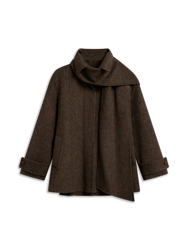 Clara Coat Dark Brown 