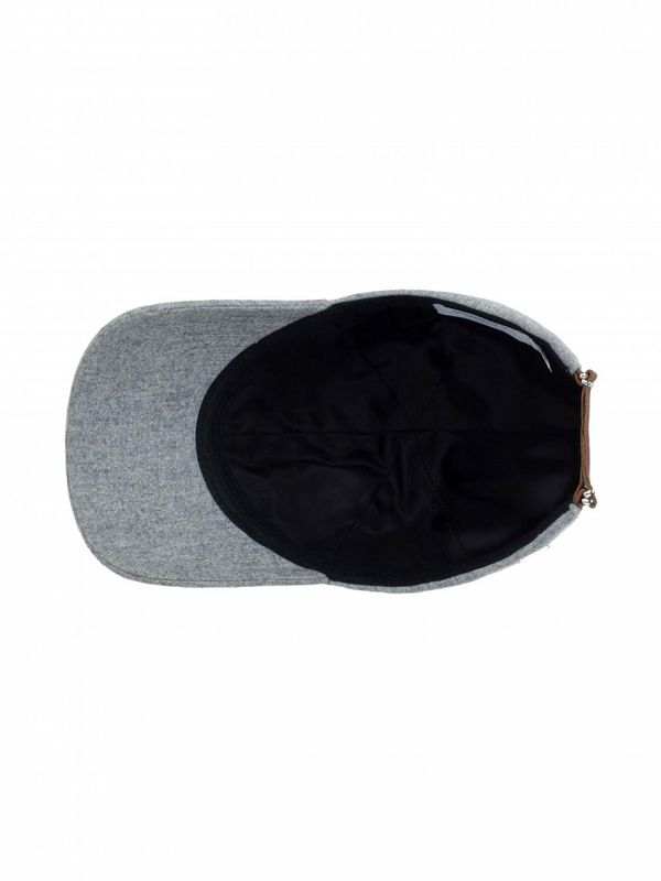 Sterling Grey Wool Soft Front Baseball Cap Grey 