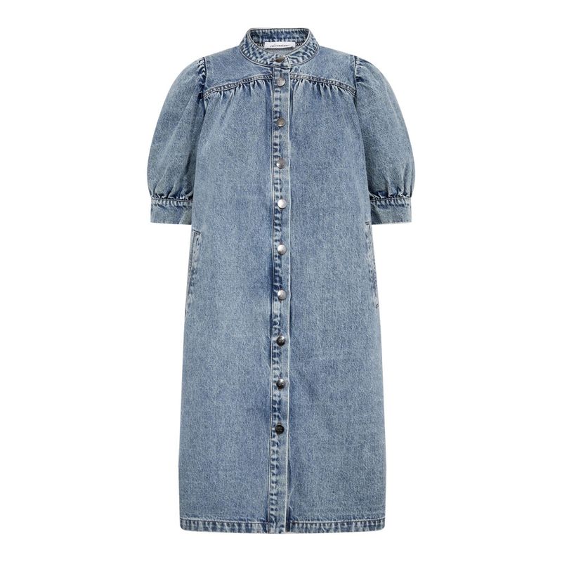 Denice Denim SS Dress Bleach Denim 