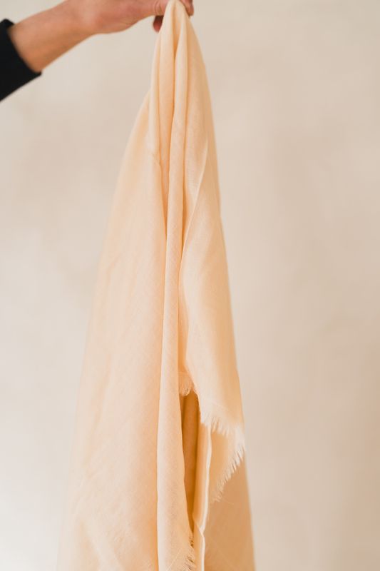 Silk Wool Sarong Ecru 
