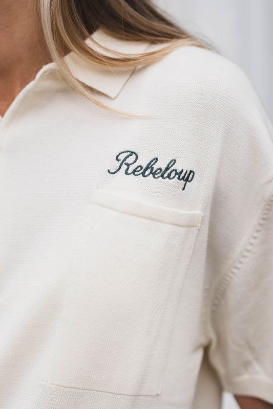 Marin Pocket Logo Knit Cream 