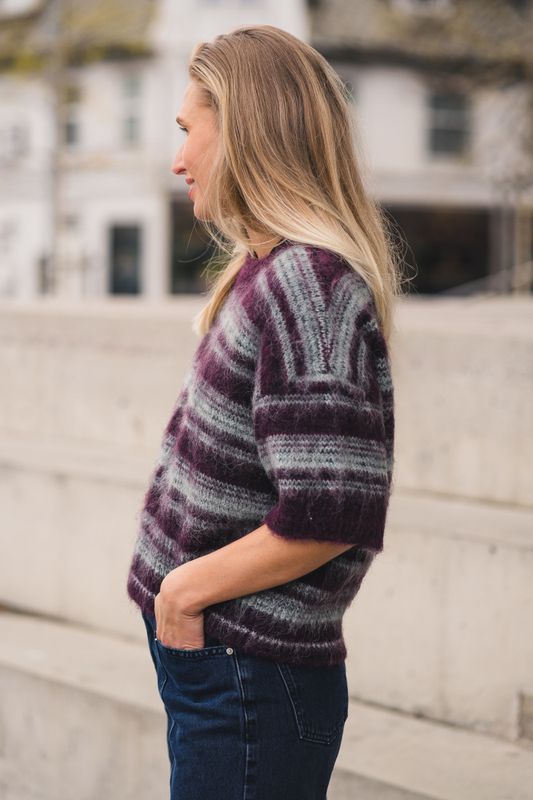 Lycie 2/4 Pullover STP P Purple/H Gray