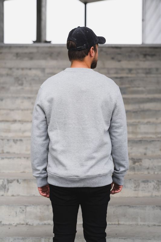 Joel Crew Neck 11414 Grey Melange 