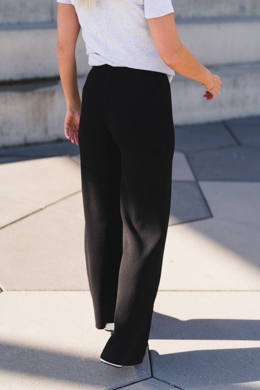 Fonny HW Knit Pant Black 